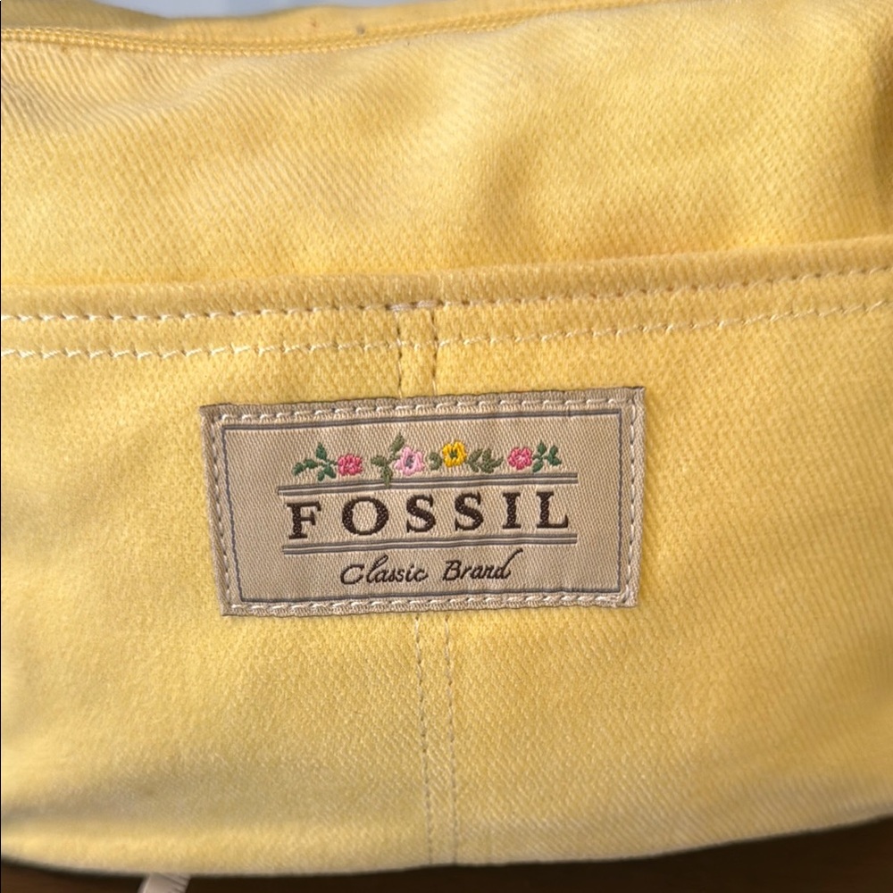 Fossil Yellow Crossbody Bag Casual Style - Picture 2 of 14